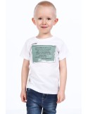 Tricou alb baieti cu imprimeu NDZ4484 - Magazin online - Boutique